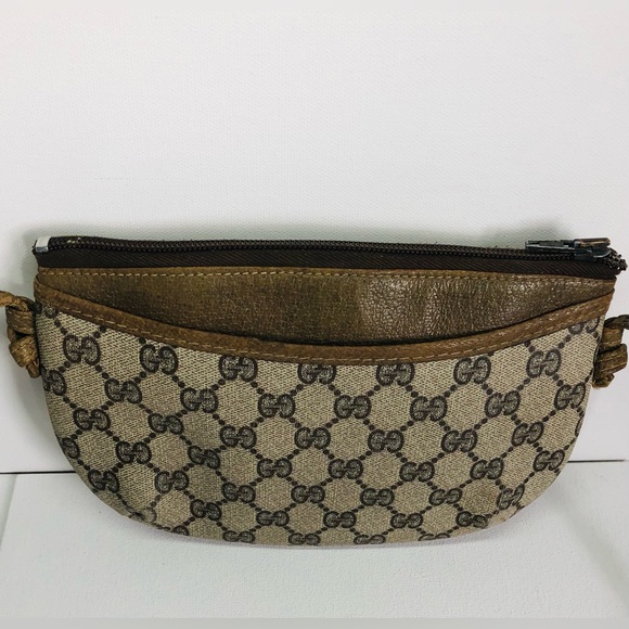 Vintage ✨ Gucci GG Monogram Coated Canvas Leather Crossbody Authenticated COA - Picture 5 of 16